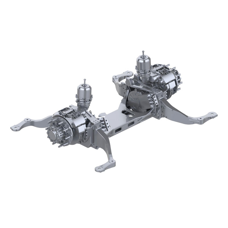 2*120kW Electric Rear Axle 2*6142 N.m Rigid Portal Axle for 8-9m City Bus